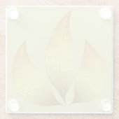 エレガントモダンユニーク金離れ飾 ガラスコースター (裏面)