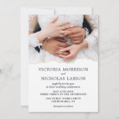 エレガントモダンリングや輪新郎新婦結婚の 招待状 (正面)