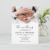 エレガントモダンリングや輪新郎新婦結婚の 招待状 (スタンド正面)