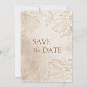 エレガントモダンリングや輪新郎新婦結婚の 招待状 (裏面)