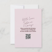 エレガントモダンレトロ写真QRコード結婚 招待状 (裏面)