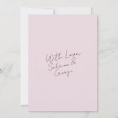 エレガントモダンレトロ結婚の 招待状 (裏面)