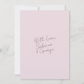 エレガントモダンレトロ結婚写真 招待状 (裏面)