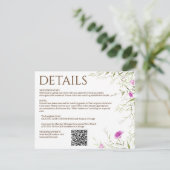 エレガントモダンワイルドフラワーホワイト&ブロンズ結婚ズ エンクロージャーカード (スタンド正面)