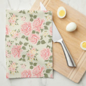 エレガントモダンヴィンテージトレンディーフローラ キッチンタオル (四つ折り)