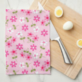エレガントモダンヴィンテージトレンディーフローラ キッチンタオル (四つ折り)