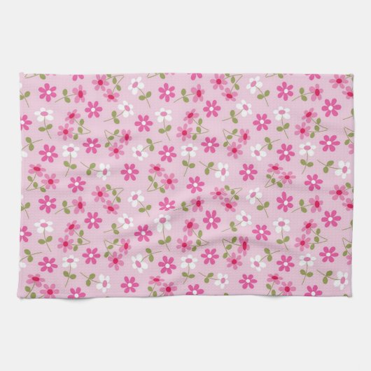 エレガントモダンヴィンテージトレンディーフローラ キッチンタオル (横)