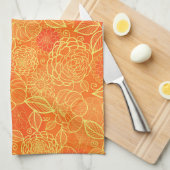 エレガントモダンヴィンテージトレンディーフローラ キッチンタオル (四つ折り)