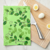 エレガントモダンヴィンテージトレンディーフローラ キッチンタオル (四つ折り)