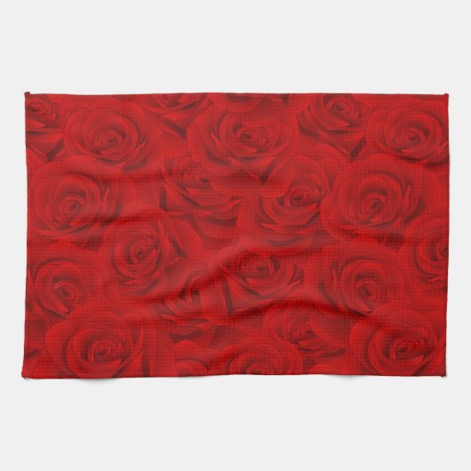 エレガントモダンヴィンテージトレンディーフローラ キッチンタオル (横)