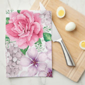 エレガントモダンヴィンテージトレンディーフローラ キッチンタオル (四つ折り)