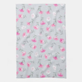 エレガントモダンヴィンテージトレンディーフローラ キッチンタオル (縦)