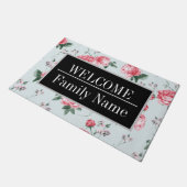 エレガントモダンヴィンテージトレンディーフローラ ドアマット (アングル)