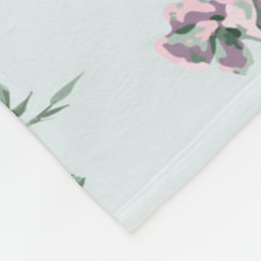 エレガントモダンヴィンテージトレンディーフローラ フリースブランケット (角)