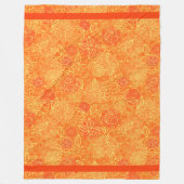 エレガントモダンヴィンテージトレンディーフローラ フリースブランケット (正面)