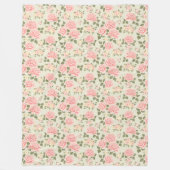 エレガントモダンヴィンテージトレンディーフローラ フリースブランケット (正面)