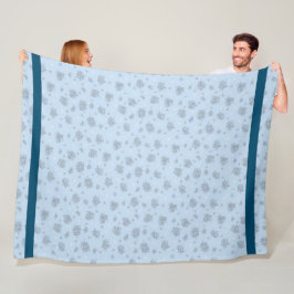 エレガントモダンヴィンテージトレンディーフローラ フリースブランケット