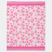 エレガントモダンヴィンテージトレンディーフローラ フリースブランケット (正面)