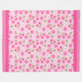 エレガントモダンヴィンテージトレンディーフローラ フリースブランケット (正面(横))