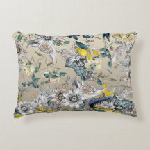 エレガントモダンヴィンテージ金ゴールドグレー黄フローラ