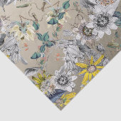 エレガントモダンヴィンテージ金ゴールドグレー黄フローラ 薄葉紙 (詳細)