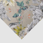 エレガントモダンヴィンテージ金ゴールドグレー黄フローラ 薄葉紙 (詳細)