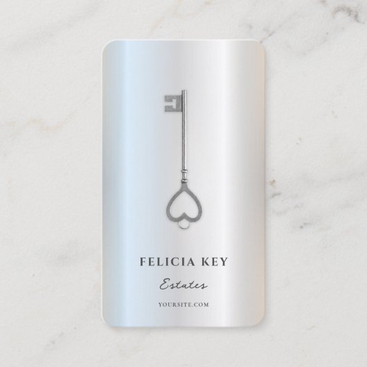 エレガントモダン不動産仲介業者実在エステート 名刺 (正面)