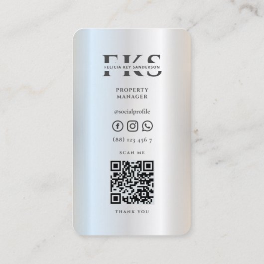 エレガントモダン不動産仲介業者実在エステート 名刺 (裏面)