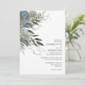 エレガントモダン乳フローラ結婚式招待状 招待状 (スタンド正面)