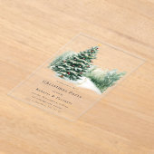 エレガントモダン企業のパーティー アクリル招待状 (レイダウン)