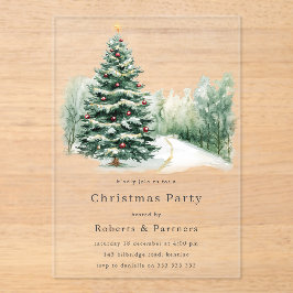 エレガントモダン企業のパーティー アクリル招待状