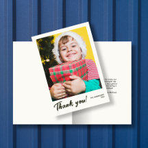 エレガントモダン休日の写真サンキューカード