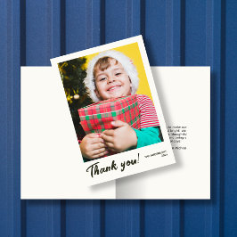 エレガントモダン休日の写真サンキューカード カード