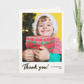 エレガントモダン休日の写真サンキューカード カード (正面)