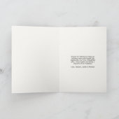 エレガントモダン休日の写真サンキューカード カード (内部)