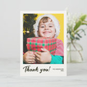 エレガントモダン休日の写真サンキューカード サンキューカード (スタンド正面)