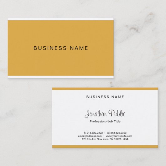 エレガントモダン会社芸術的デザイン 名刺 (正面/裏面)