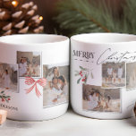 エレガントモダン伝統的数々の写真 コーヒーマグカップ<br><div class="desc">エレガントモダン伝統的数々のタイポグラフィメリーChristmas photo Holiday decor favite gift mug.</div>
