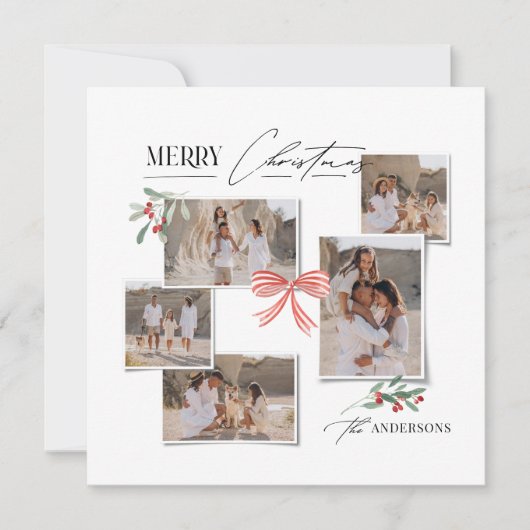 エレガントモダン伝統的数々の写真 シーズンカード (正面)