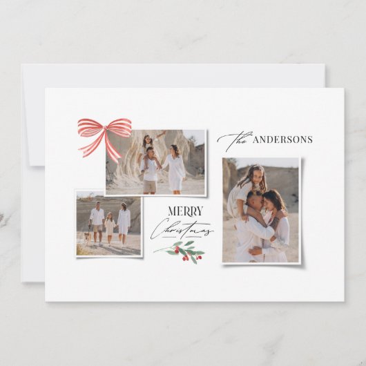 エレガントモダン伝統的数々の写真 シーズンカード (正面)