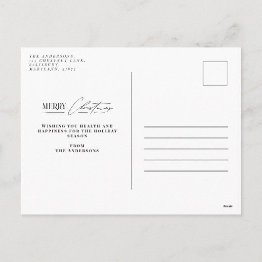 エレガントモダン伝統的数々の写真 シーズンポストカード (裏面)