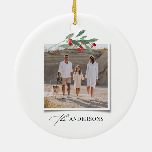 エレガントモダン伝統的数々の写真 セラミックオーナメント (裏面)