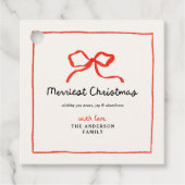 エレガントモダン伝統的Red Bow フェイバータグ (正面)