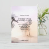 エレガントモダン先ウェディングパームビーチ 招待状 (スタンド正面)