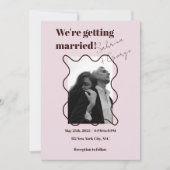 エレガントモダン写真を撮結婚る 招待状 (正面)