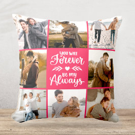 エレガントモダン写真コラージュ赤 クッション