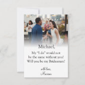 エレガントモダン写真付きブリデスマンの提案 招待状 (正面)