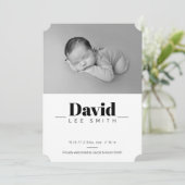 エレガントモダン出生告知カード 案内状 (スタンド正面)