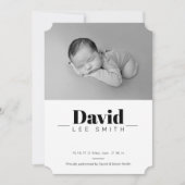 エレガントモダン出生告知カード 案内状 (正面)