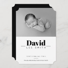 エレガントモダン出生告知カード 案内状